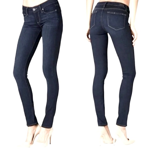 EUC Paige Skyline Skinny Dark Wash Blue Jeans Womens SZ:28. Like New⭐️ - Picture 1 of 8